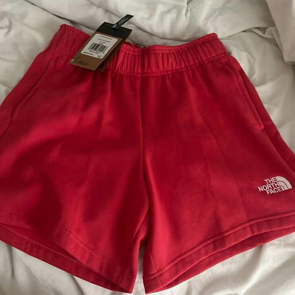 North face clay red new with tag sweat shorts size small - Picture 1 of 1
